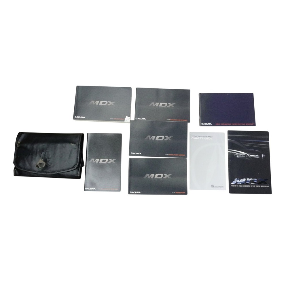 Acura MDX Owners Manual Set 2014 Black Navigation Maintenance Guides Case